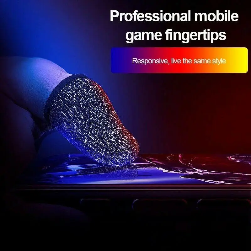

Ultra-thin Gaming Fiber Finger Thumb Gloves Anti-Sweat for Mobile Phone FPS Shooting Game Elasticity＆Breathable