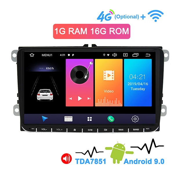 Navivox " 2 din android 9,0 Автомобильный gps dvd-плеер для VW Volkswagen SKODA Fabia GOLF 5 Golf 6 POLO PASST B5 B6 TIGUAN Octavia NAVI