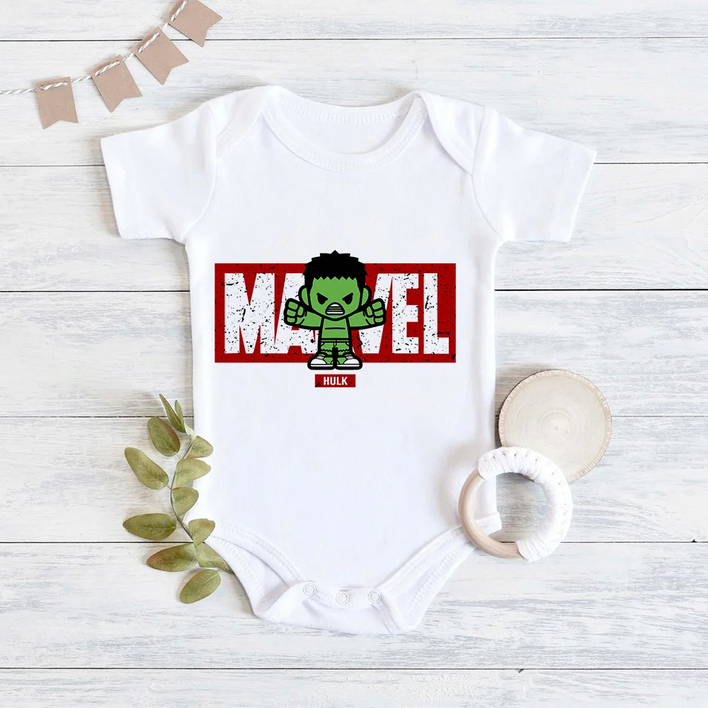 

Newborn Baby Romper Infant Short Sleeve Marvel Boy Baby Clothes Girls Star-Lord Print Suit Born Crawling Baby 0-24M