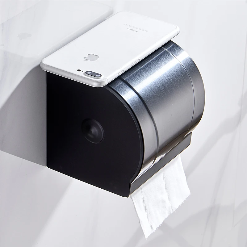 Новый стиль алюминиевый черный держатель для салфеток туалетный