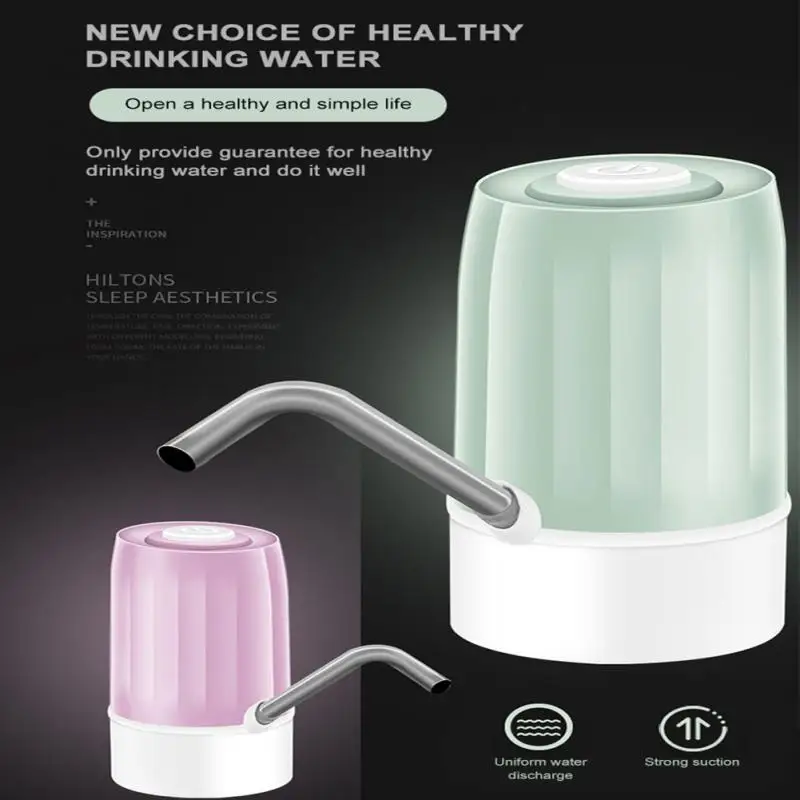 

Bottled Water Pumps USB Drinking Pump Stainless Steel Automatic Water Pump Electric Drinking Dispenser Distributor Home Supplies