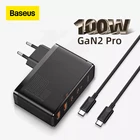 Зарядное устройство Baseus GaN, 100 Вт, PD, QC 4,0, 3,0, USB Type-C, для iPhone 12 Pro Max, Macbook