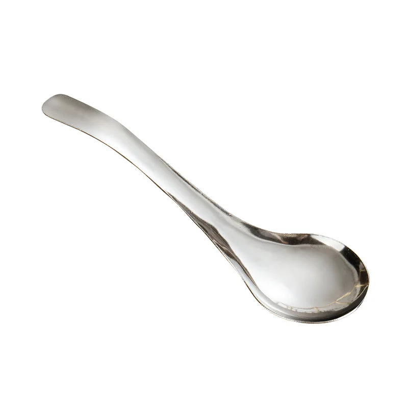 

16.7*4.8*0.1cm Soup Spoon Stainless Steel Table Dinner Spoon With Long Handle Restaurant Kitchen Serving Spoon Set