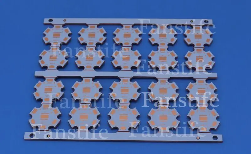 Медная печатная плата 1x16 мм 20 базовая пластина радиатора для светодиодов Cree XML XML2