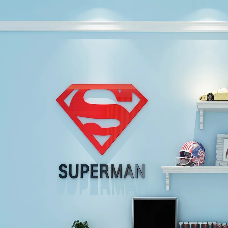 3D мультфильм супер герой Мститель акриловые наклейки Клейкие настенные роспись