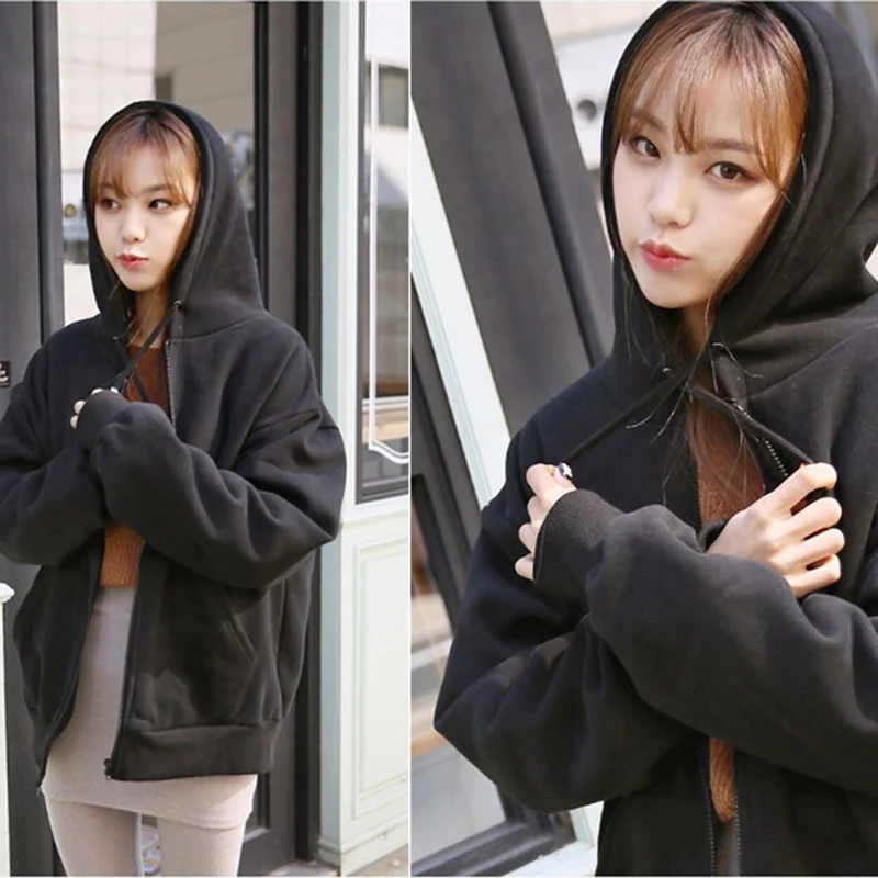 Осенне-весенняя модная верхняя одежда с капюшоном толстовки для женщин