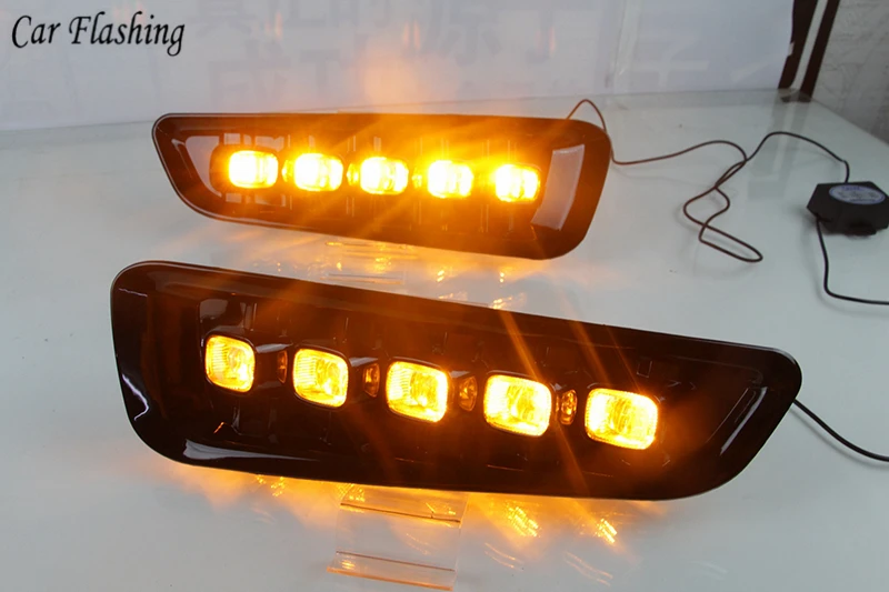 2 шт. DRL светодиодный Габаритные огни для Ford Raptor SVT F150 2016 2017 2018 2019 2020 с поворотник