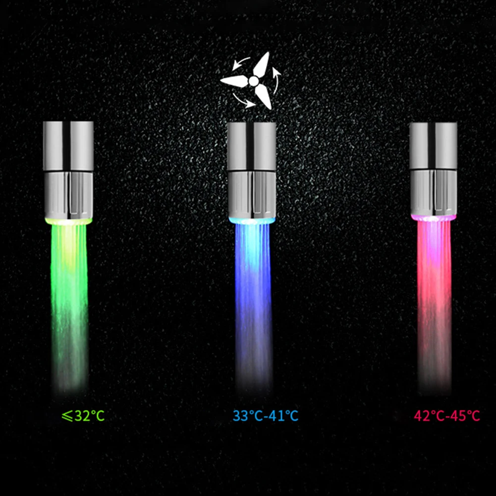 

Сменный светодиодный кран для кухни и ванной комнаты с датчиком температуры, 3 цвета, практичный