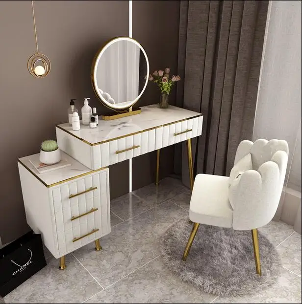 

Dressing table, bedroom, modern simple small apartment, dressing table, storage cabinet, one light luxury, high-end net style