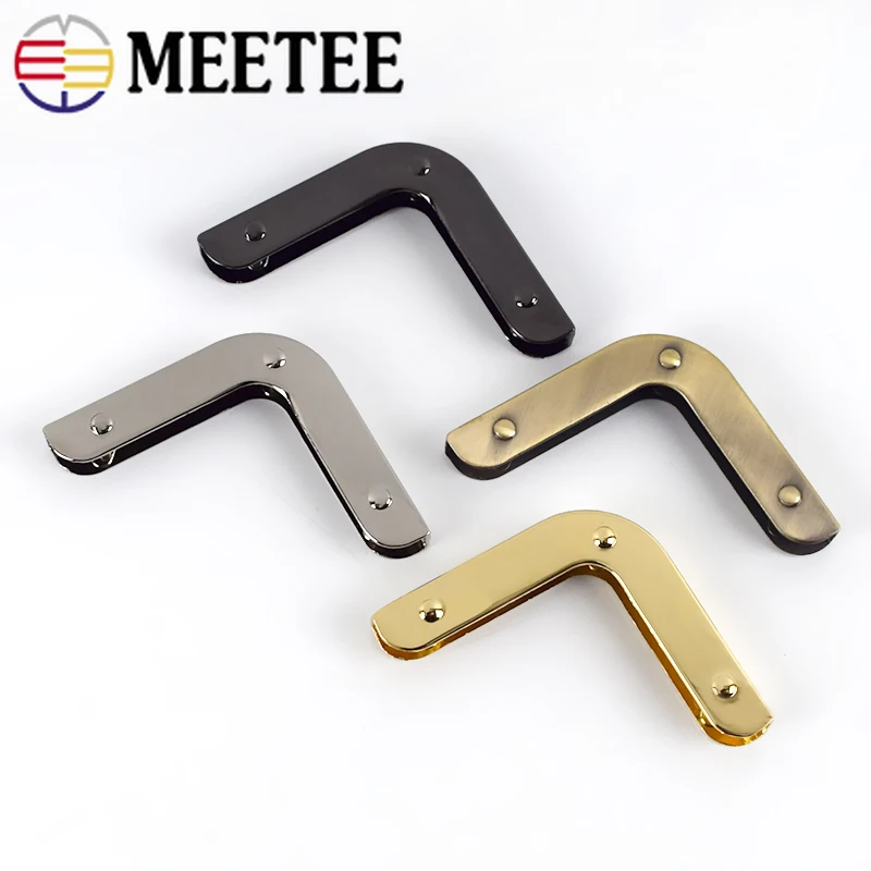 Meetee 4/10 шт. 40 мм угловой мешок с винтовым декором аксессуары для сумок защита края