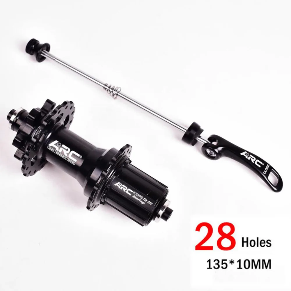 28H black only Rear ARC MTB концентратор для горного велосипеда 28 32 36 отверстие спереди 2 подшипника сзади 4 подшипника 120 клик 8S 9S 10S 11S 11 скоростная ступица Аксессуары для велосипеда - Цвет: 28H black only Rear