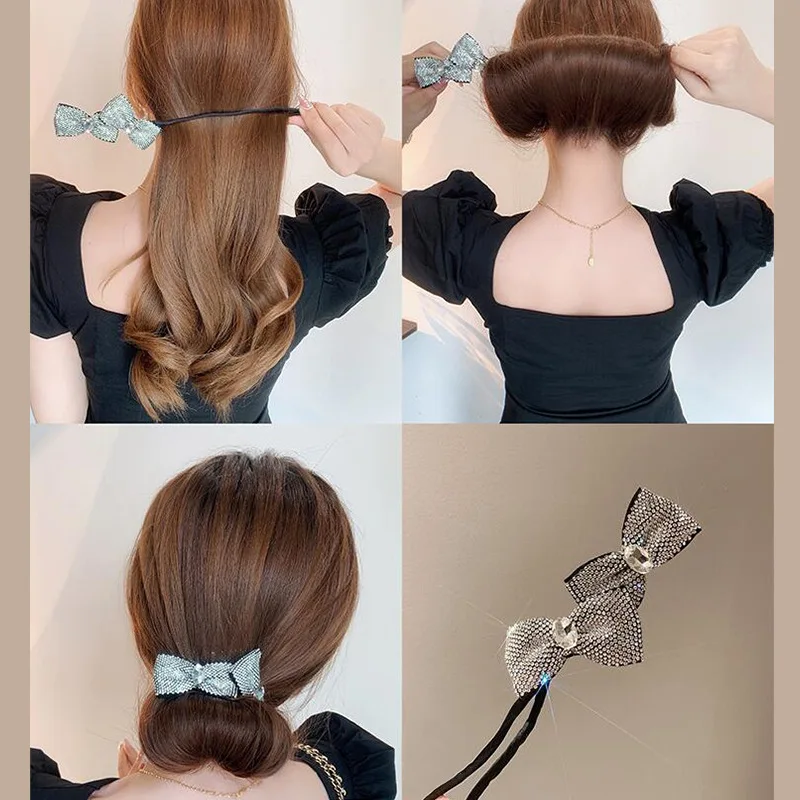 

Заколка для волос, для стразы, с бантом, в Корейском стиле