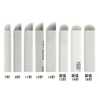 50 шт. микроблейдинг 7 9 11 12 14 U-образный Перманентный макияж бровей гибкие татуировочные иглы для 3D Ламина лезвие иглы Tebori