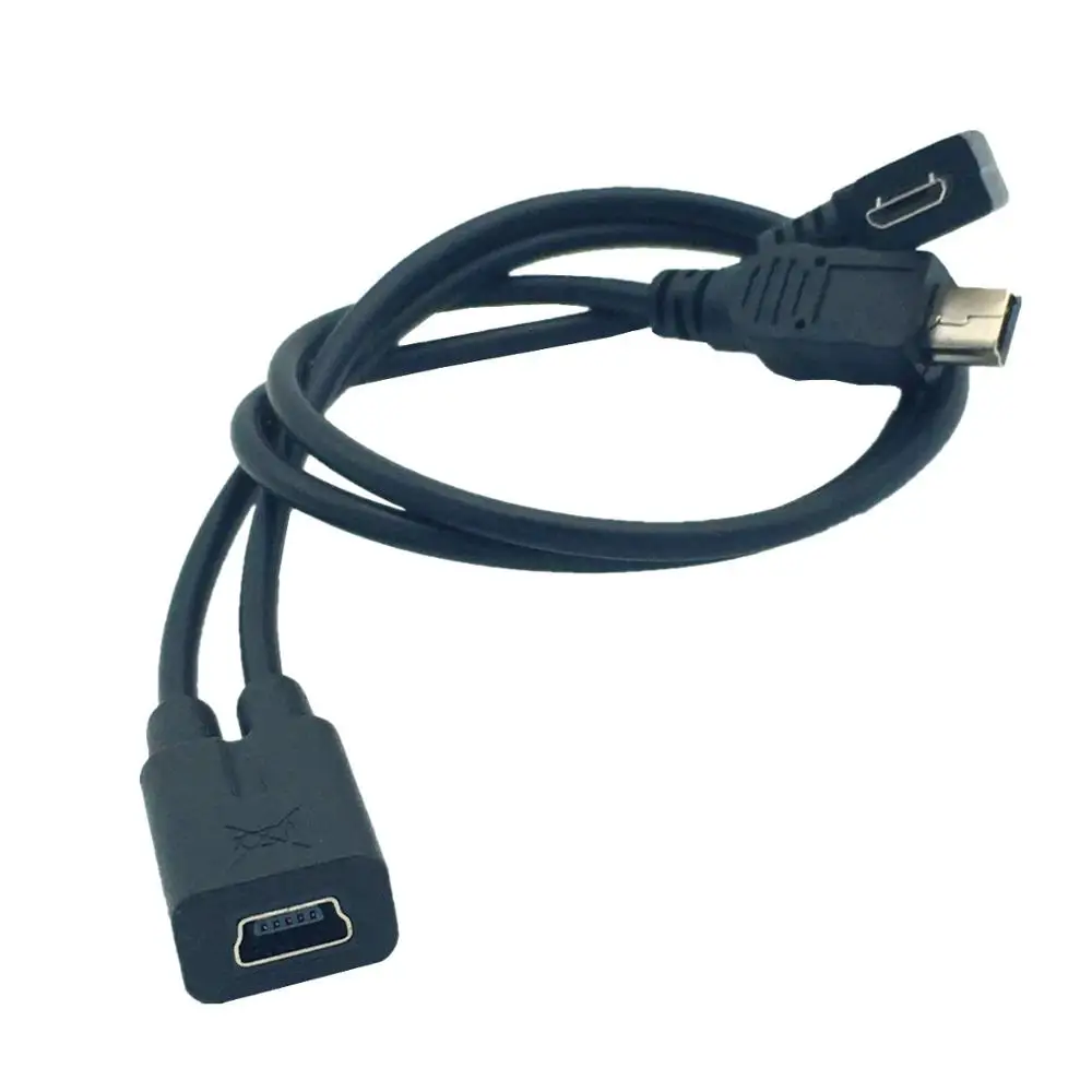 Mini 5P Female to Micro Male угол 90 градусов + mini Кабель адаптер для автомобильных gps