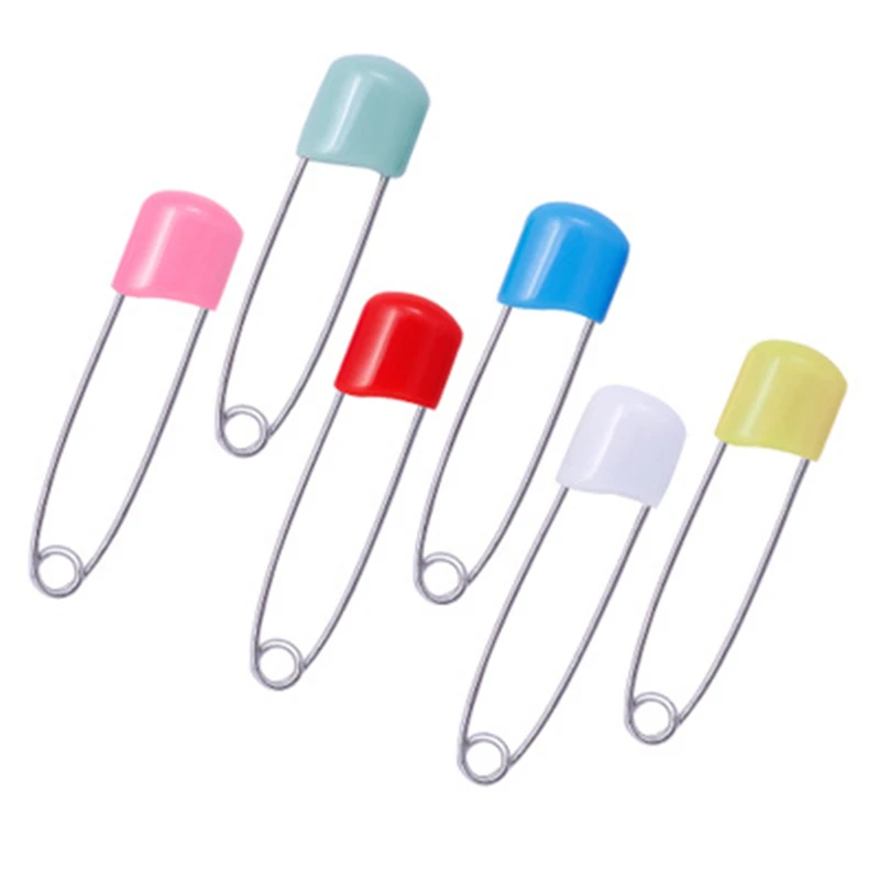 MIUSIE 20Pcs Plastic Head Safety Pins Baby Kids Cloth Nappy Locking Brooch Buckles Colorful Needle Sewing Tools | Дом и сад