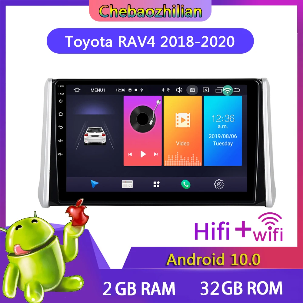 Головное устройство Автомобильное на Android 10 0 для Toyota RAV4 2018 2020 мультимедийный