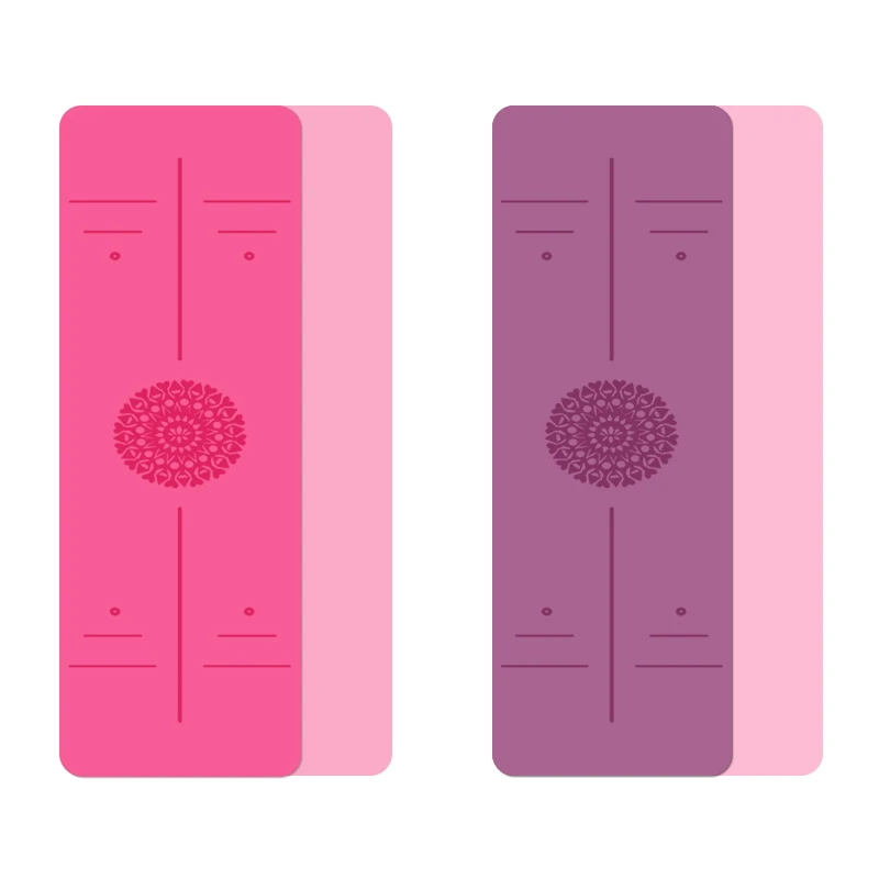 

TPE Yoga Mat 6mm For Beginner Non-slip Mat Yoga Sports Exercise Pad With Position Line For Home Fitness Gymnastics Pilates Mats