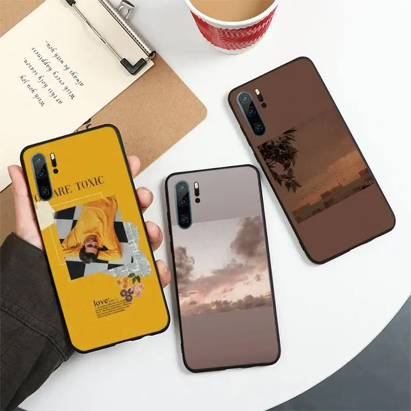 

Aesthetics songs lyrics pattern Phone Case For Huawei honor Mate 10 20 30 40 i 9 8 pro x Lite P smart 2019 nova 5t