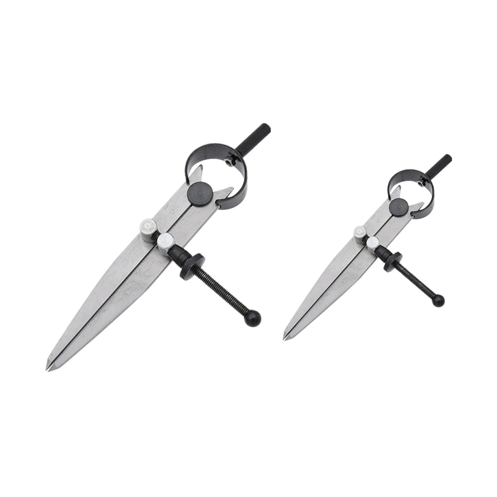 

2pcs Geometry Drawing For Woodworking Adjustable Wing Divider Metalworking DIY Sewing Tools Leather Drafting Lockable