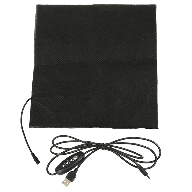 

1/4PCS 5V Carbon Fiber Heating Pad Hand Warmer USB Heating Film Electric Winter Infrared Fever Heat Mat