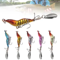 shrimp fishing lures bait double hooks luya bait long distance submerged artificial bait fishing tackle for freshwater saltwater