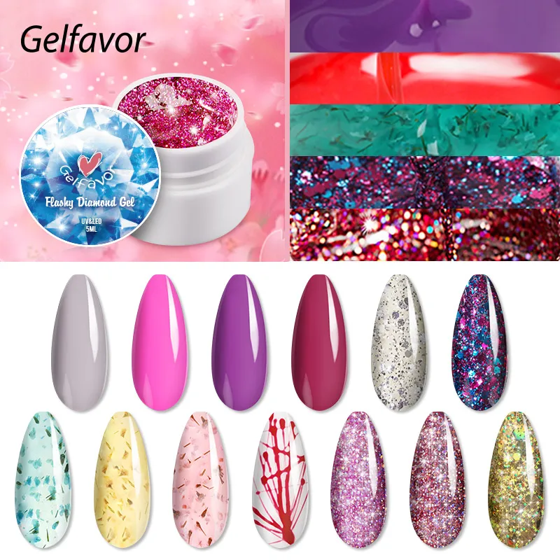 Gelfavor набор гель лаков для ногтей комплект из 3 предметов 5 мл Полупостоянный