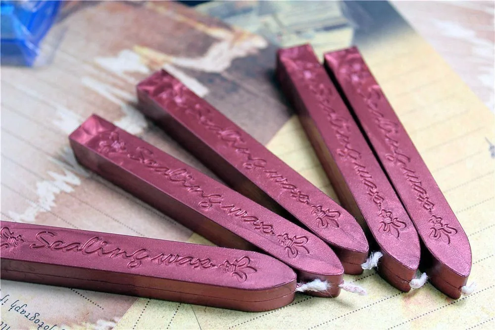 5 шт. цвет красного вина рукопись уплотнение восковые мелки Фитили для почты