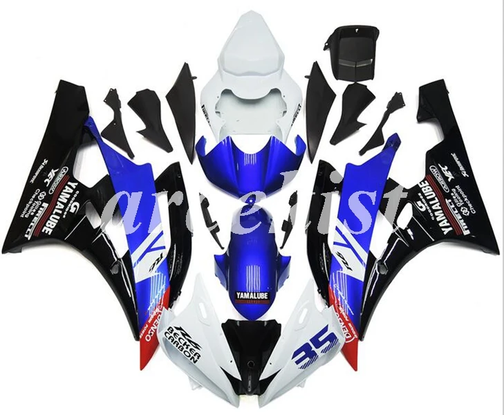 

Новый ABS литья под давлением мотоцикл Полный обтекатели комплект подходит для YAMAHA YZF-R6 2006 2007 R6 06 07 Пользовательские синий черный