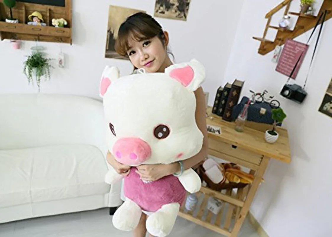 

24in. Big Plush Pink Pig Giant Large Stuffed Animal Plush Toy Doll Birthday Gift Teddy Bear Stitch