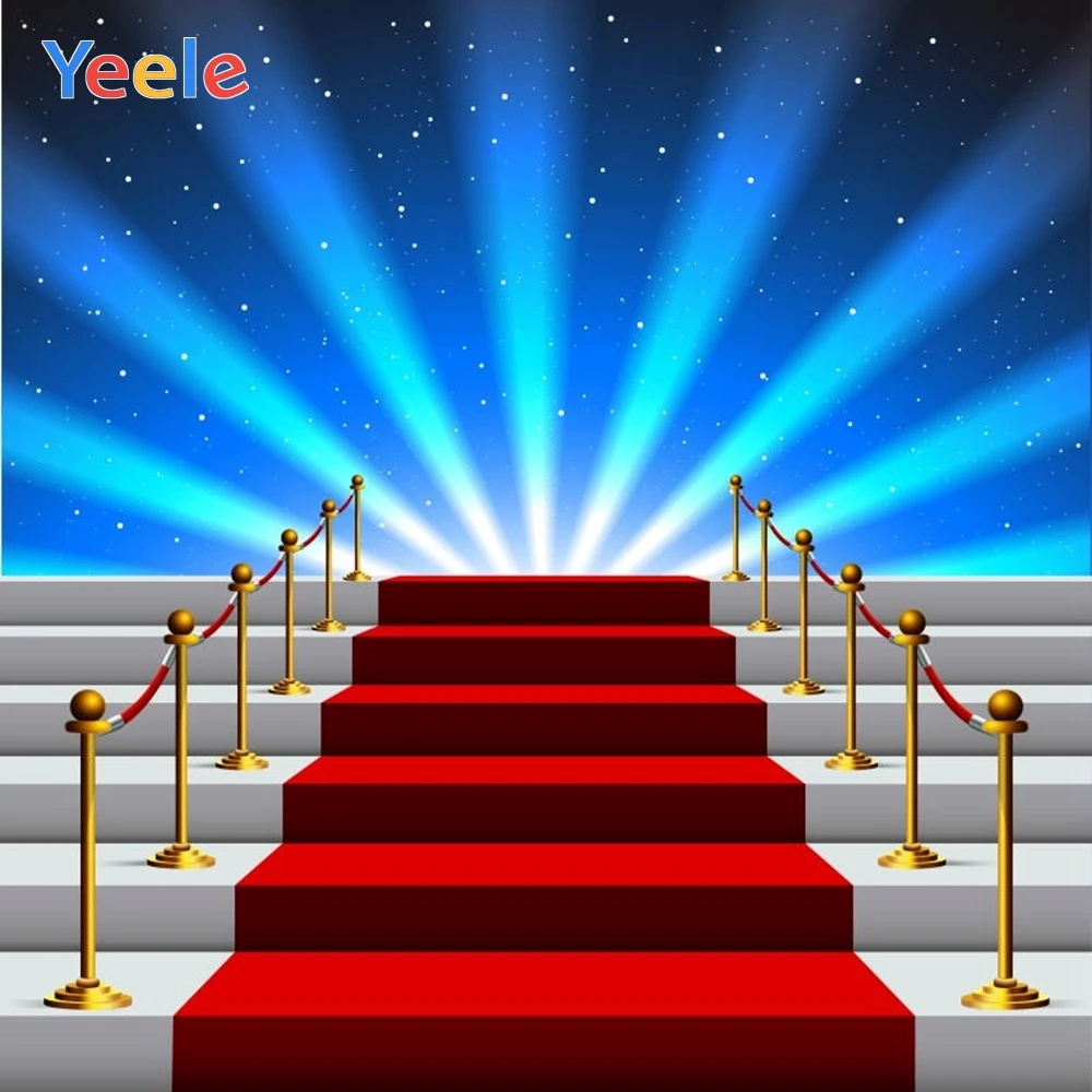 Yeele сценический красный ковер фон для фотосъемки VIP Вечеринка Золотой горошек