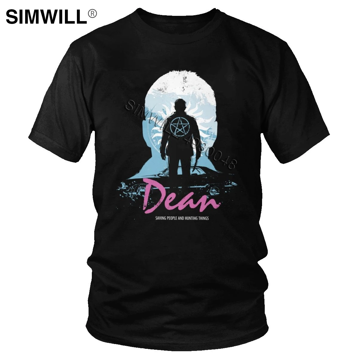 

Я охота, поэтому я Дин футболка S забавная футболка с коротким рукавом хлопковая Футболка Сверхъестественное винчестер футболки для братье...