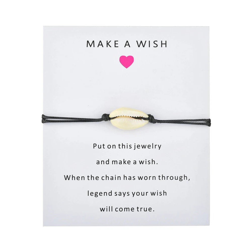 Простой браслет из натуральной оболочки с бумажными картами подарок на удачу