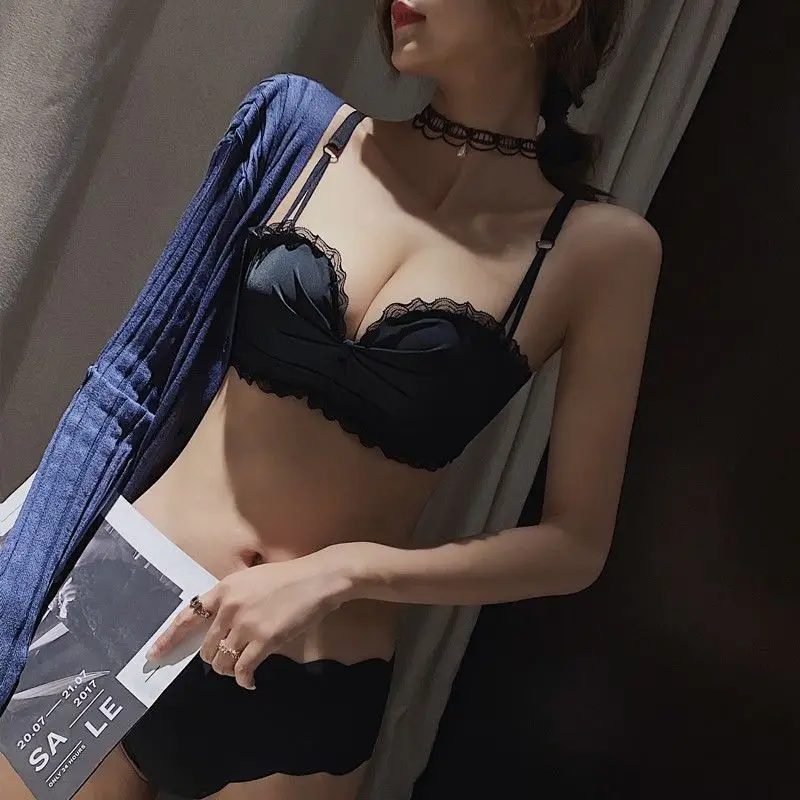 

Прекрасное бесшовное нижнее белье с маленькой грудью, с топом-трусиком, костюм для девушки, чтобы получить пару груди и держать японский бюс...
