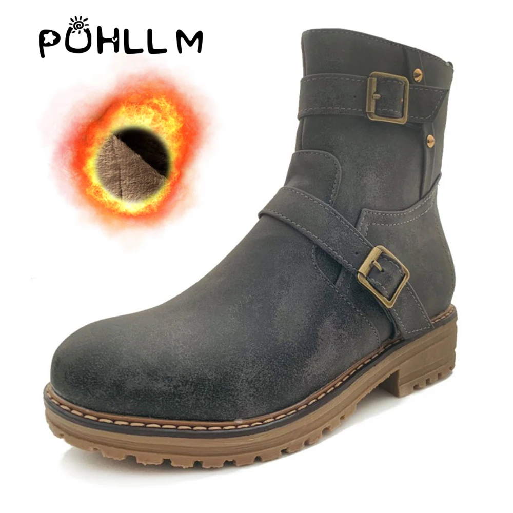 PUHLLM/2019 г. Зимние ботинки для женщин ботильоны женская обувь размер 33 44 большой