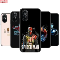 marvel new pattern clear phone case for huawei honor 20 10 9 8a 7 5t x pro lite 5g black etui coque hoesjes comic fash design