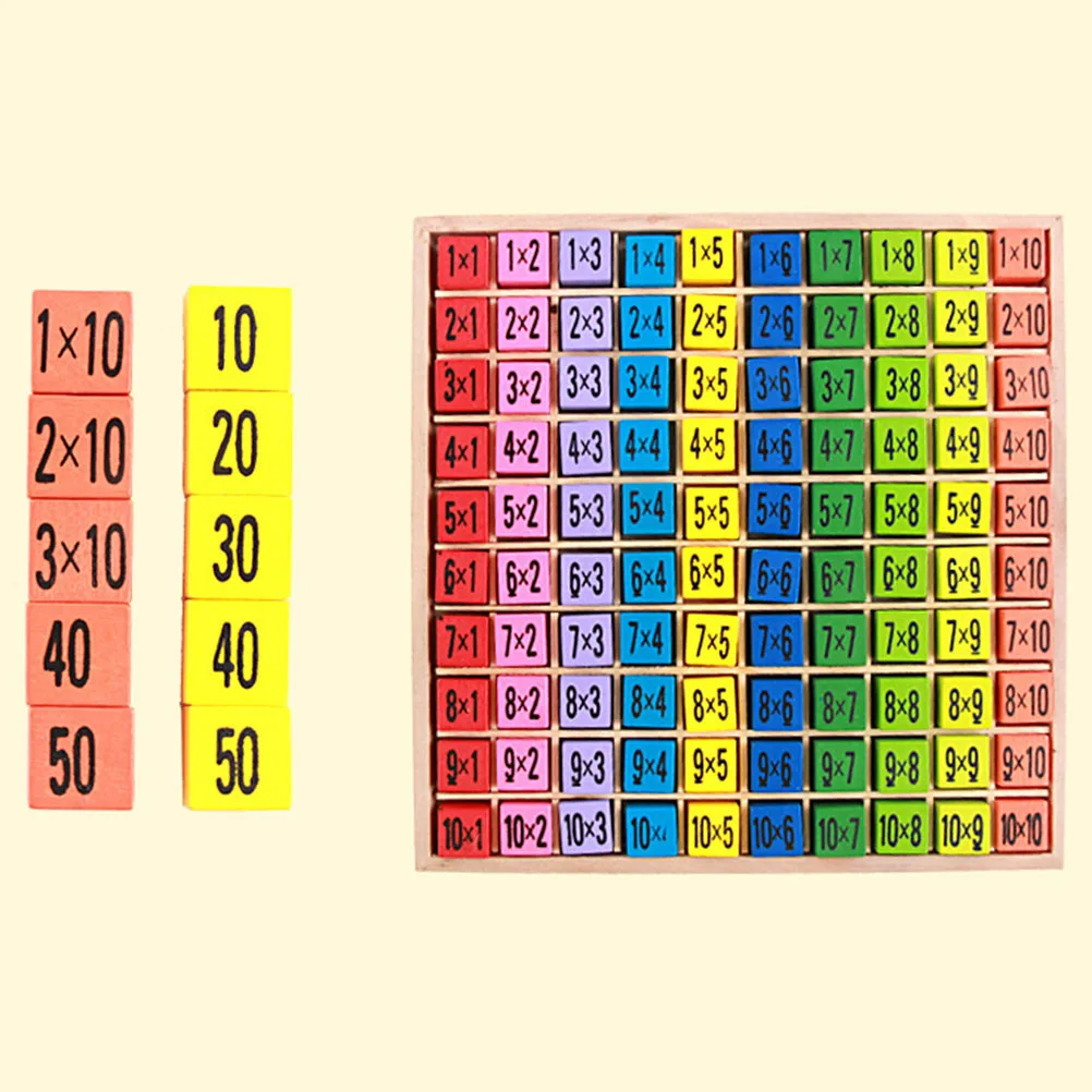 Деревянный стол для умножения математическая игрушка 10x10 раз Настольная доска
