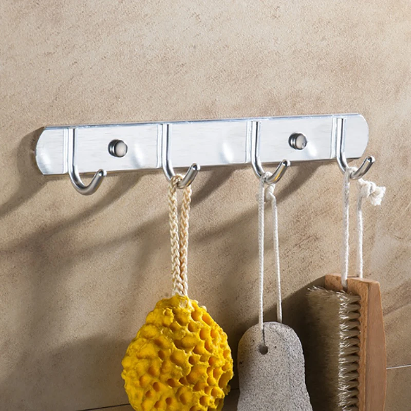 

New Wall Mounted Clothes Hangers Clothes Towel Robe Holder Rack Kitchen Hooks