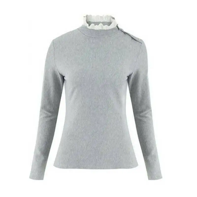 

Womens Long Sleeve Plain T-Shirts Round Neck Casual Baggy Basic Tops Pullover