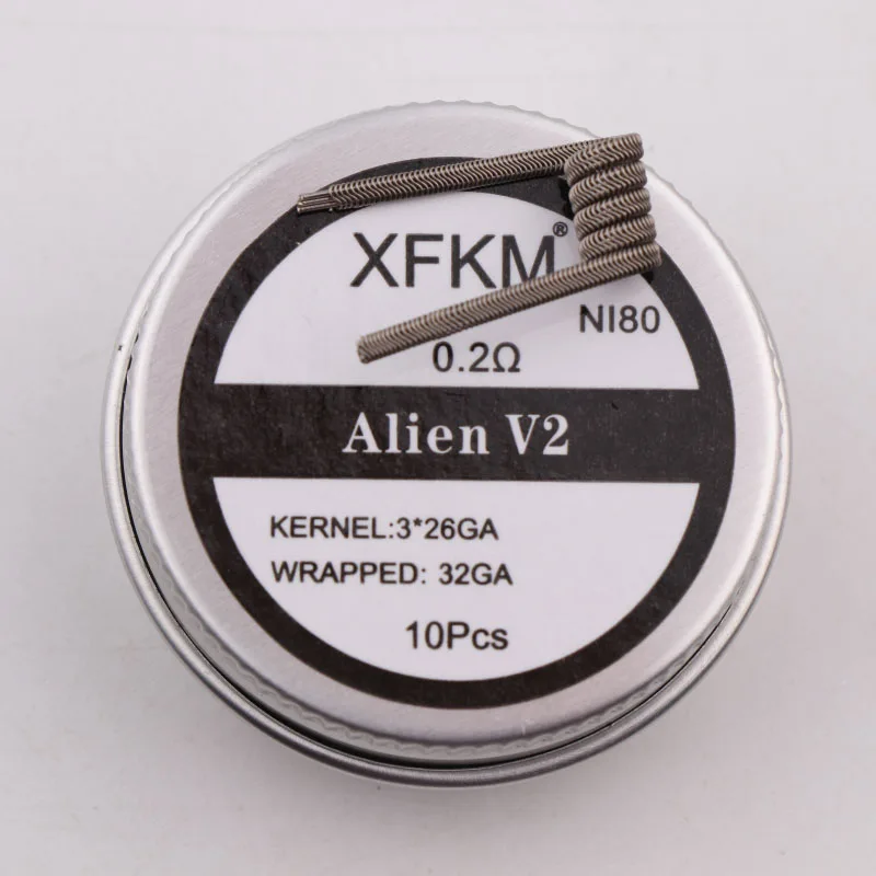 Набор нагревательных катушек XFKM NI80 A1 SS316L 10 шт./лот ALIEN V2 | Электроника