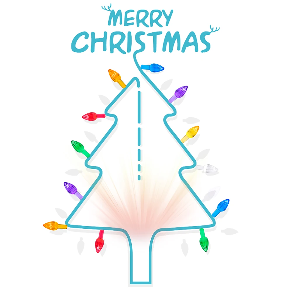 24 шт. многоцветная лампочка керамическая Рождественская елка ручной работы