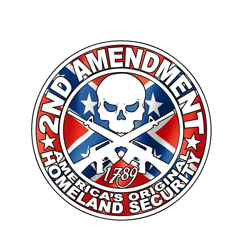 

Personality 2nd Amendment Gun Decals Waterproof Sunscreen Creative Car Sticker Decoration Accessories PVC