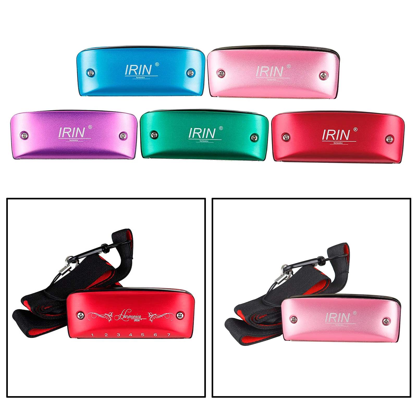 

14 Tone Harmonica and Neck Strap Gift for Beginners Students Musical Lovers Beginners Adults Kids Best Musical Lover Gift