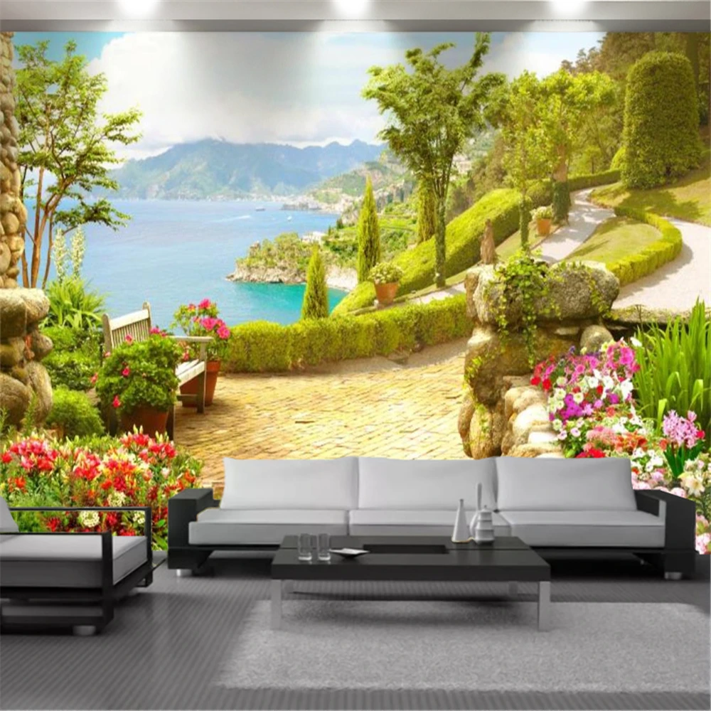 

3d Landscape Wallcovering Beautiful Seaside Scenic Mural Modern Home Decoration Living Room Bedroom Kitchen Wallpapers