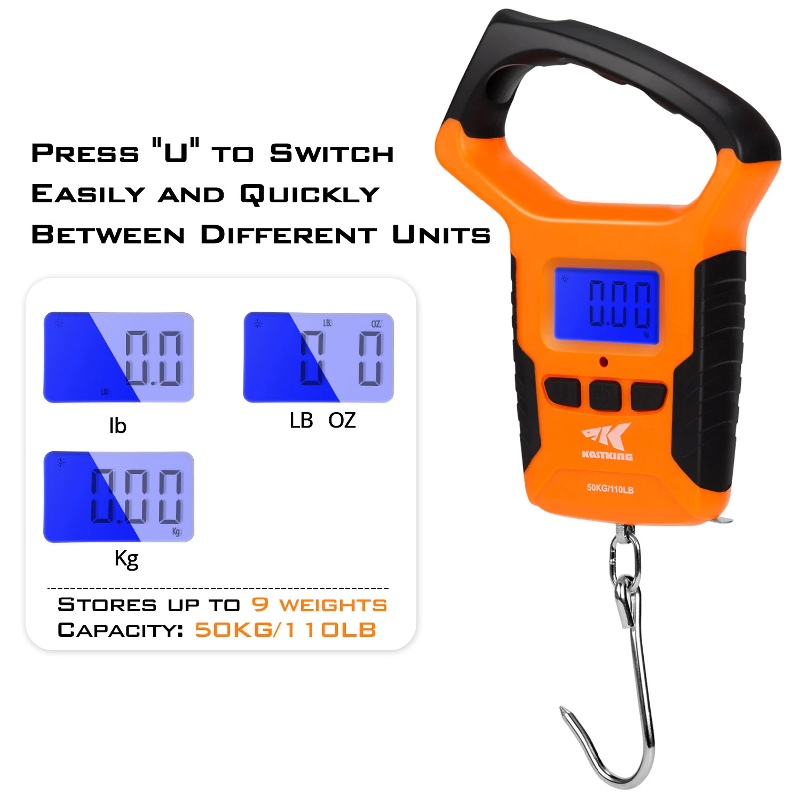 KastKing цифровые рыболовные Весы с линейкой Выдвижная 38 ”рулетка и плавающий