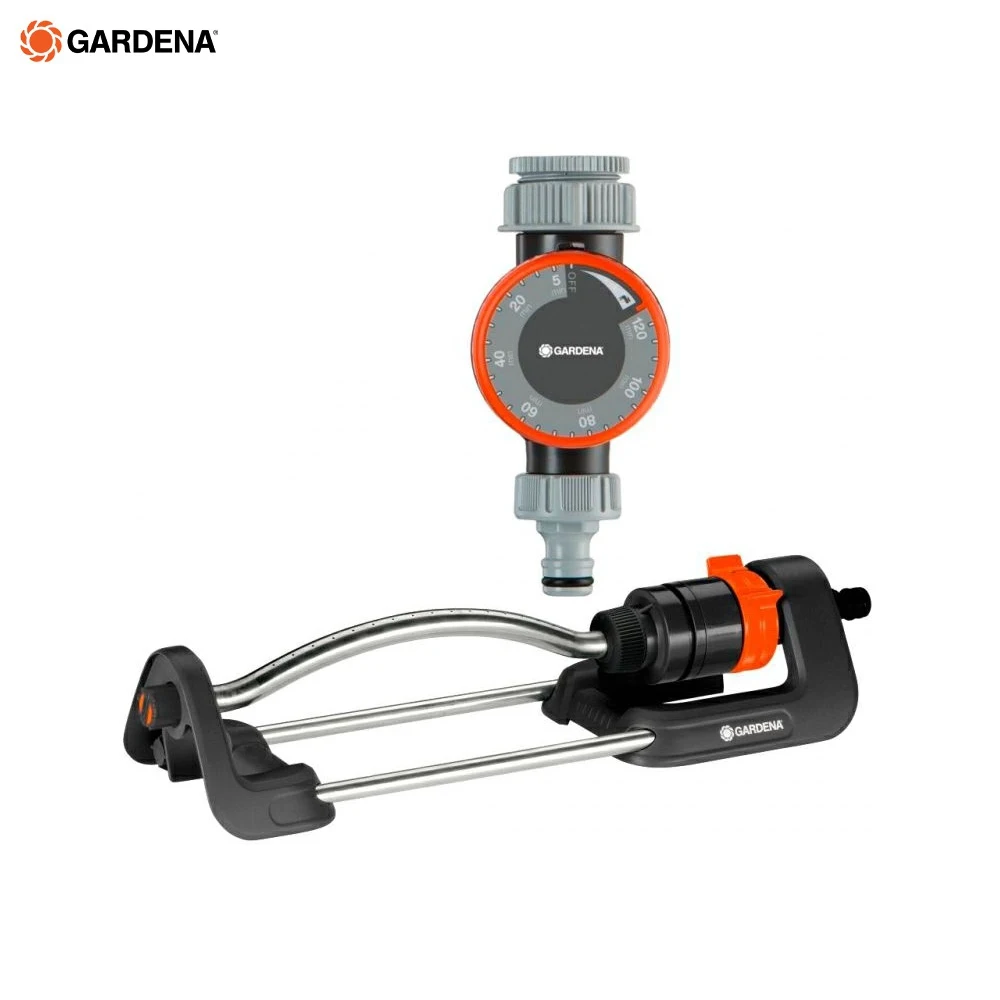 Комплект осциллирующий дождеватель Gardena Aqua S + таймер подачи воды | Дом и сад