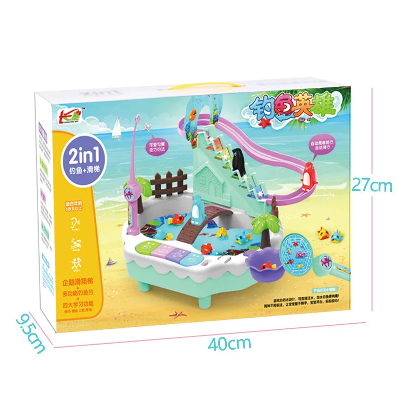 

New function Penguin Diaoyutai toy electric cycle rotary glider Diaoyutai intelligent water toy