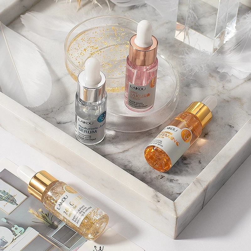 

Serum Japan Sakura Essence Anti-Aging Hyaluronic Acid Pure 24K Gold Whitening Acne Treatment Vitamin C Skin Care Face Serum