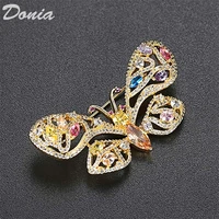 donia jewelry fashion butterfly brooch new copper inlaid aaa zircon brooch ladies insect brooch clothing accessories scarf pin