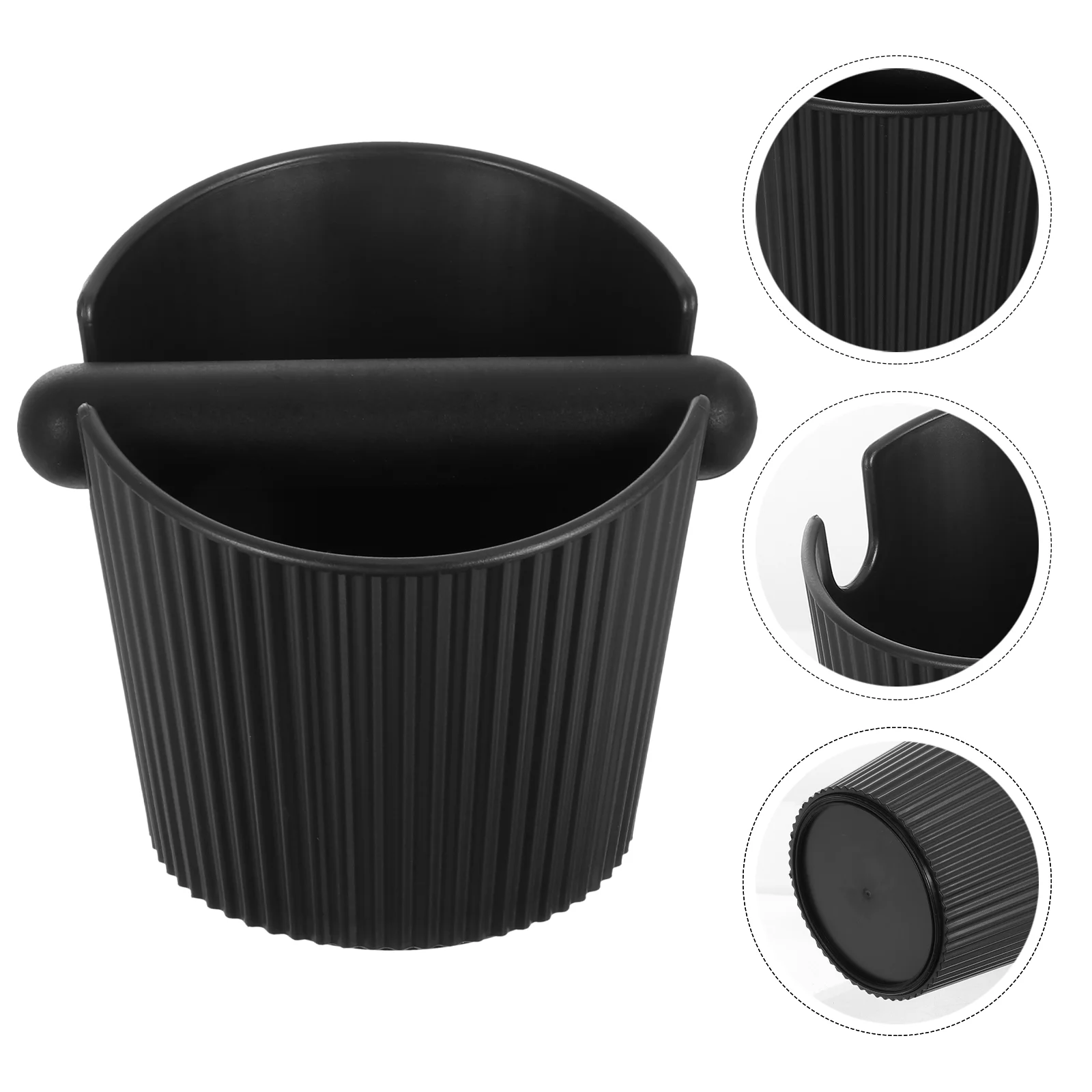 

1pc Coffee Grounds Dump Bin Coffee Maker Grounds Disposal Box for Cafe (Black)