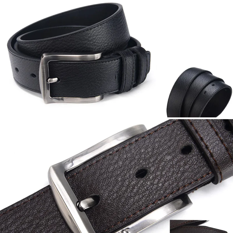 MINGLILONG 2019 трендовые аксессуары черные ремни с серебряной пряжкой мужские класса